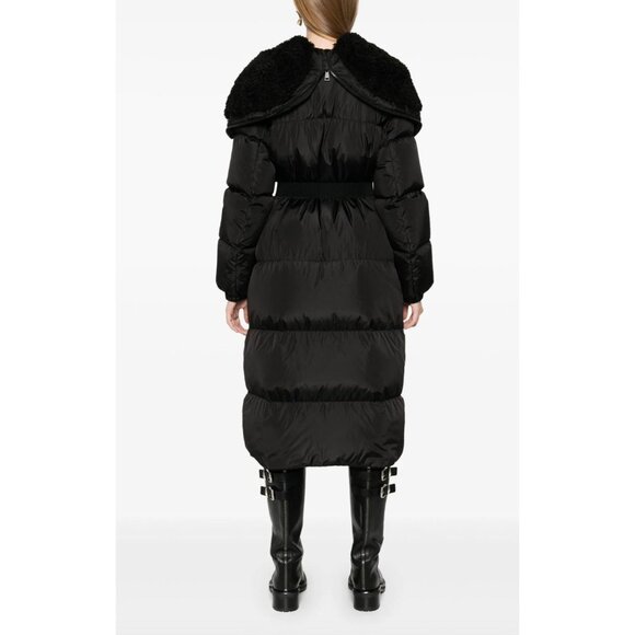 BNWT MONCLER $3,100 Women's Black Bruneaux Long Down Jacket Size 0 XS - Picture 7 of 16